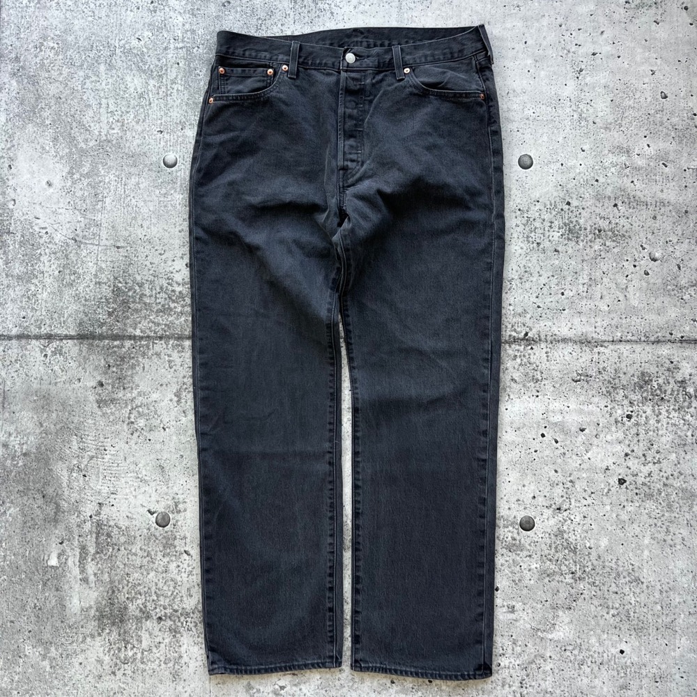 Levi's Jeans Mens 36x32 Black 501 Premium Straight Leg Denim Button Fly Pants